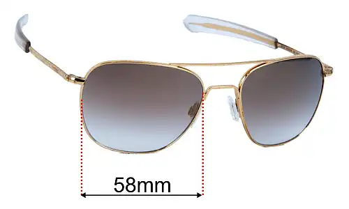 Sunglass Fix Replacement Lenses for Randolph Engineering AF106 - 58mm Wide Randolph Engineering AF106 Replacement Lenses 58mm wide