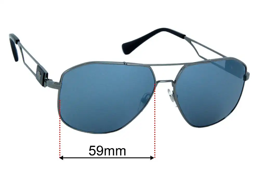 Sunglass Fix Replacement Lenses for Versace MOD 1287 - 59mm Wide Sunglass Fix Replacement Lenses for Versace MOD 1287 - 59mm Wide