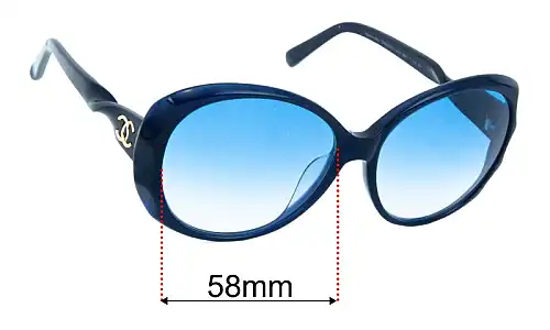 Sunglass Fix Replacement Lenses for Chanel 6231H - 58mm Wide Chanel 6231H Replacement Lenses 58mm wide