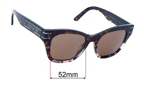 Sunglass Fix Replacement Lenses for Christian Dior DiorSignature B4I - 52mm Wide Christian Dior DiorSignature B4I Replacement Lenses 52mm wide