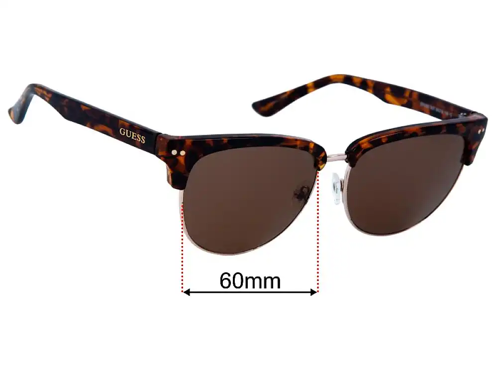 Sunglass Fix Replacement Lenses for Guess GF0283 - 60mm Wide Sunglass Fix Replacement Lenses for Guess GF0283 - 60mm Wide