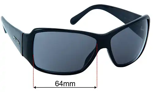 Sunglass Fix Replacement Lenses for Prada SPR09G - 64mm Wide Prada SPR09G Replacement Lenses 64mm wide