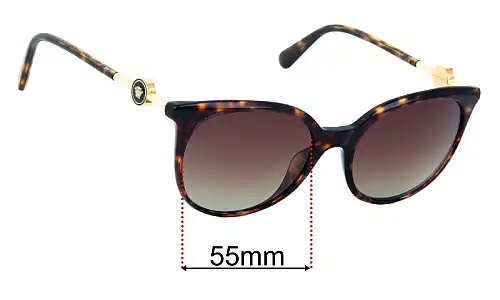 Sunglass Fix Replacement Lenses for Versace MOD 4404 - 55mm Wide Versace MOD 4404 Replacement Lenses 55mm wide