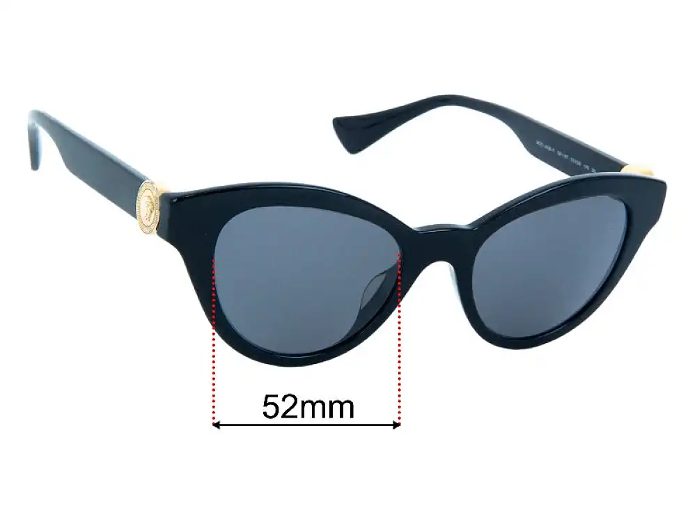 Sunglass Fix Replacement Lenses for Versace MOD 4435-F - 52mm Wide Sunglass Fix Replacement Lenses for Versace MOD 4435-F - 52mm Wide