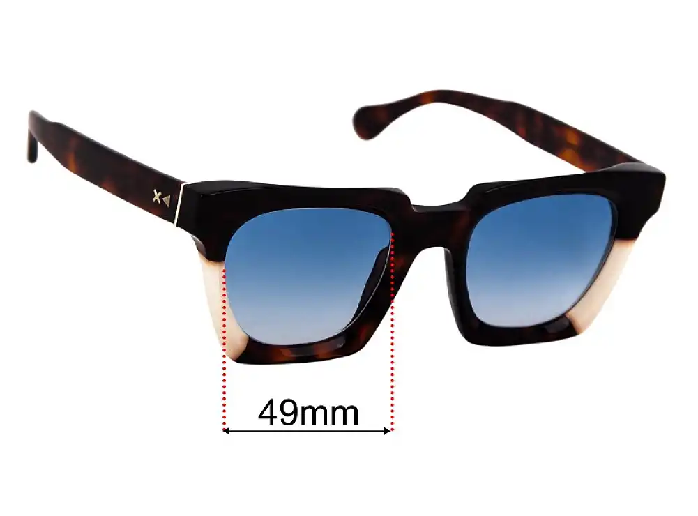 Sunglass Fix Replacement Lenses for XLAB Eyewear Stewart - 49mm Wide Sunglass Fix Replacement Lenses for XLAB Eyewear Stewart - 49mm Wide