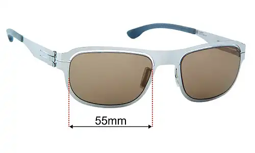 Sunglass Fix Replacement Lenses for IC! Berlin AMG 03 - 55mm Wide IC! Berlin AMG 03 Replacement Lenses 55mm wide