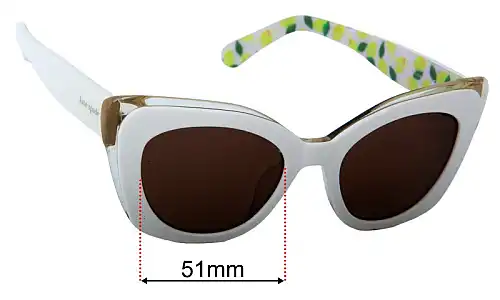 Sunglass Fix Replacement Lenses for Kate Spade Marigold/S - 51mm Wide Kate Spade Marigold/S Replacement Lenses 51mm wide