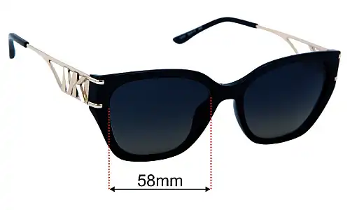 Sunglass Fix Replacement Lenses for Michael Kors MK4140U Bierzo - 58mm Wide Michael Kors MK4140U Bierzo Replacement Lenses 58mm wide