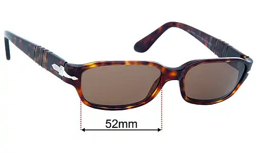 Sunglass Fix Replacement Lenses for Persol 2602-S - 52mm Wide Persol 2602-S Replacement Lenses 52mm wide