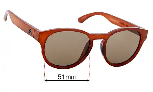 Sunglass Fix Replacement Lenses for Quiksilver Eliminator 51mm Quiksilver Eliminator Replacement Lenses 51mm wide