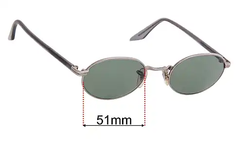 Sunglass Fix Replacement Lenses for Ray-Ban B&L W2319 - 51mm Wide Ray-Ban B&L W2319 Replacement Lenses 51mm wide