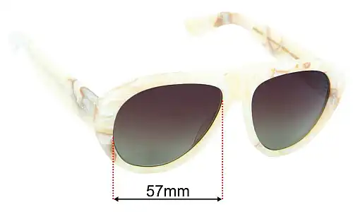 Sunglass Fix Replacement Lenses for Messy Weekend Mick - 57mm Wide Messy Weekend Mick Replacement Lenses 57mm wide