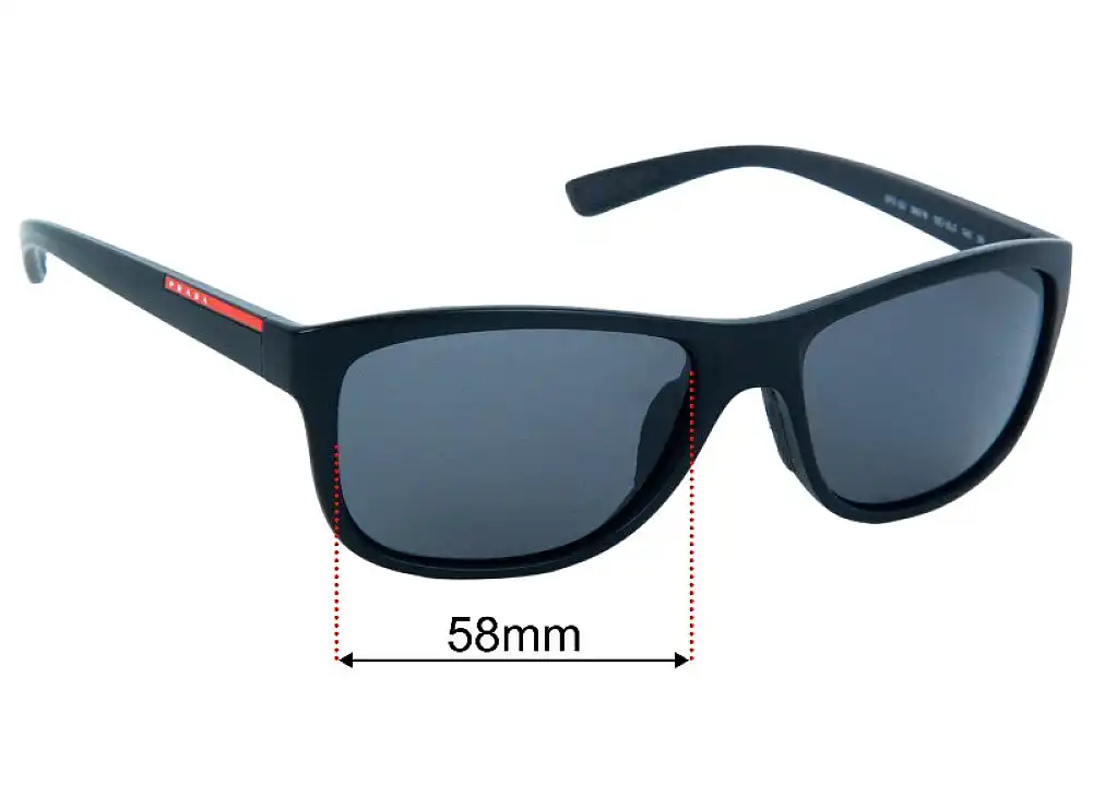 Sunglass Fix Replacement Lenses for Prada SPS12U - 58mm Wide Sunglass Fix Replacement Lenses for Prada SPS12U - 58mm Wide