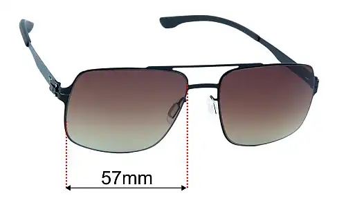 Sunglass Fix Replacement Lenses for IC! Berlin Dystopia - 57mm Wide IC! Berlin Dystopia Replacement Lenses 57mm wide