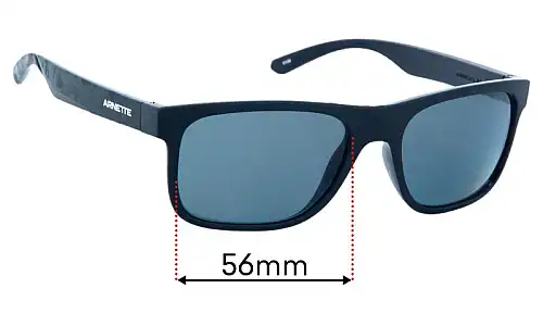 Sunglass Fix Replacement Lenses for Arnette Khim AN4341 - 56mm Wide Arnette Khim AN4341 Replacement Lenses 56mm wide
