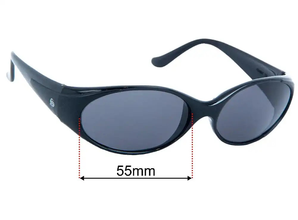 Sunglass Fix Replacement Lenses for Bolle Rookie - 55mm Wide Sunglass Fix Replacement Lenses for Bolle Rookie - 55mm Wide