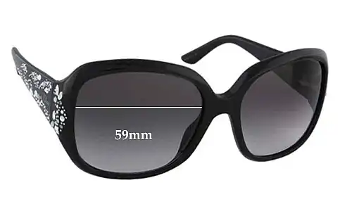 Sunglass Fix Replacement Lenses for Christian Dior Minuit F - 59mm Wide Sunglass Fix Replacement Lenses for Christian Dior Minuit F - 59mm Wide