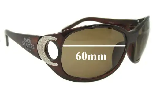 Sunglass Fix Replacement Lenses for Hermes 143T33 - 60mm Wide Sunglass Fix Replacement Lenses for Hermes 143T33 - 60mm Wide