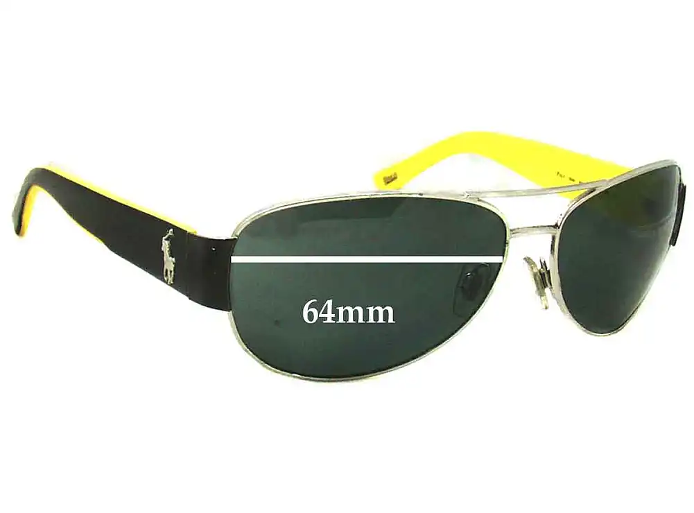Sunglass Fix Replacement Lenses for Polo Polo PH 3049 - 64mm Wide Sunglass Fix Replacement Lenses for Polo Polo PH 3049 - 64mm Wide