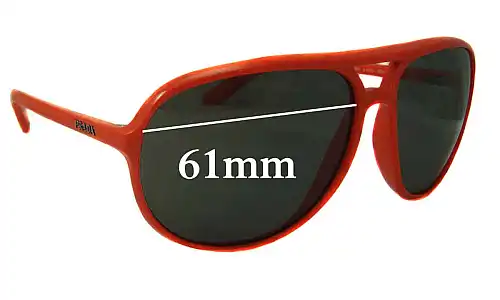 Sunglass Fix Replacement Lenses for Prada SPR09M - 61mm Wide Prada SPR09M Replacement Lenses 61mm wide