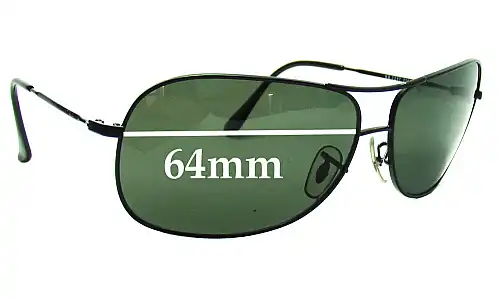 Sunglass Fix Replacement Lenses for Ray-Ban RB3267 - 64mm Wide Ray-Ban RB3267 Replacement Lenses 64mm wide