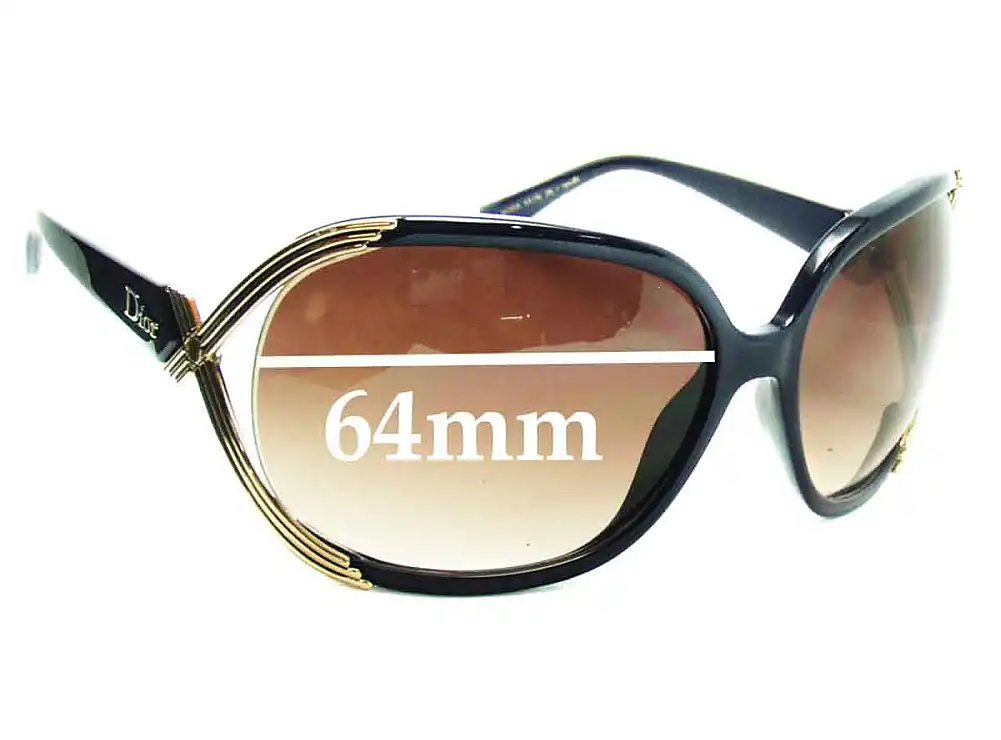 Sunglass Fix Replacement Lenses for Christian Dior Sydney - 64mm Wide Sunglass Fix Replacement Lenses for Christian Dior Sydney - 64mm Wide