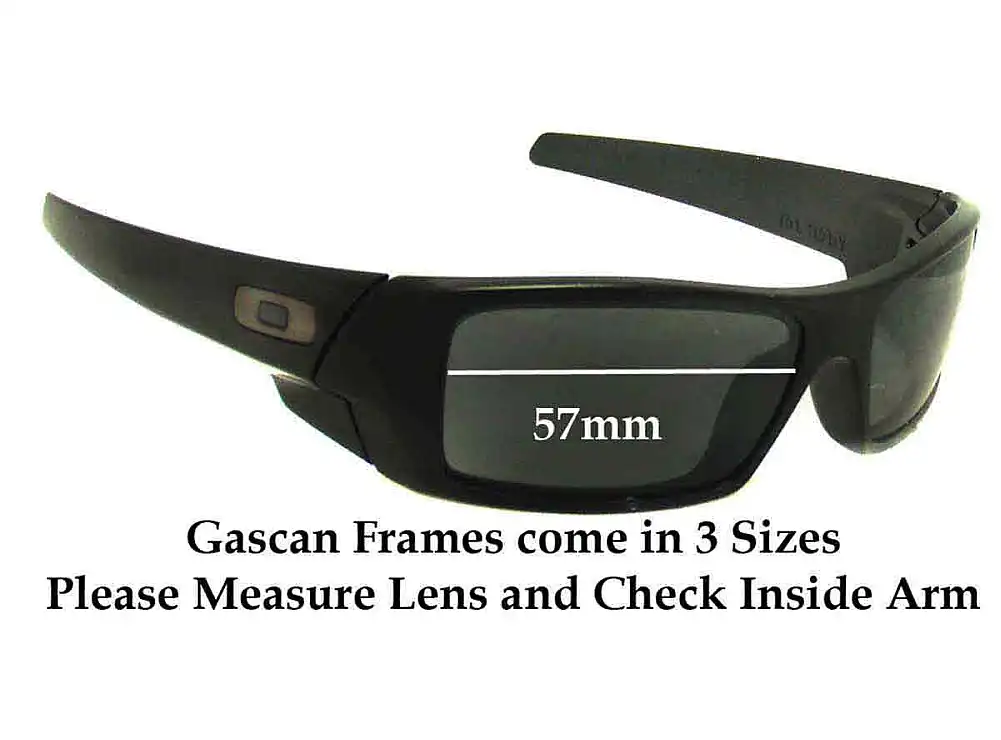 Sunglass Fix Replacement Lenses for Oakley Gascan (Low Bridge Fit) - 57mm Wide Sunglass Fix Replacement Lenses for Oakley Gascan (Low Bridge Fit) - 57mm Wide