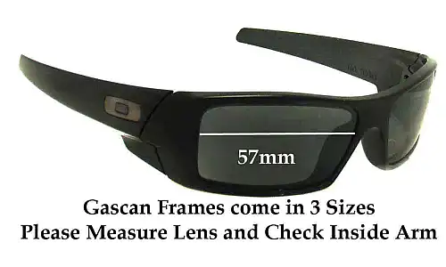 Sunglass Fix Replacement Lenses for Oakley Gascan (Low Bridge Fit) - 57mm Wide Oakley Gascan (Low Bridge Fit) Replacement Lenses 57mm wide