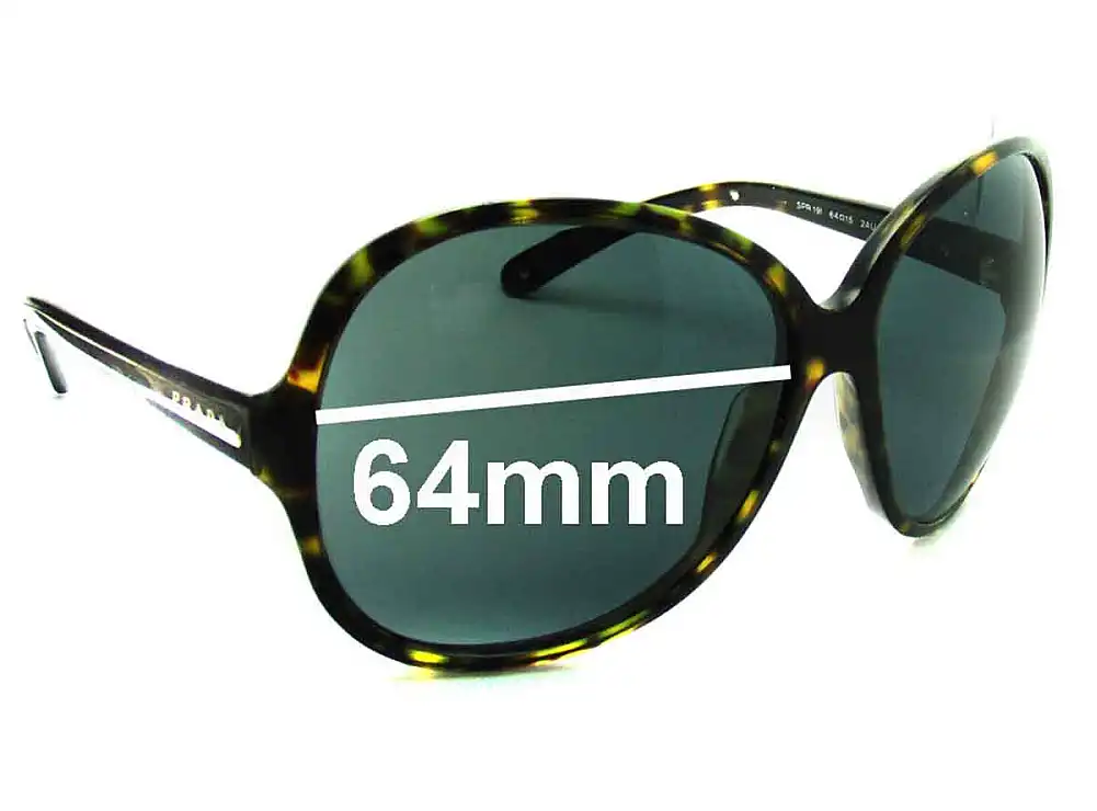 Sunglass Fix Replacement Lenses for Prada SPR19I & PR19IS - 64mm Wide Sunglass Fix Replacement Lenses for Prada SPR19I & PR19IS - 64mm Wide