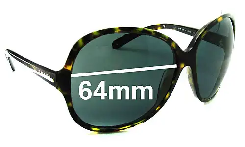Sunglass Fix Replacement Lenses for Prada SPR19I & PR19IS - 64mm Wide Sunglass Fix Replacement Lenses for Prada SPR19I & PR19IS - 64mm Wide