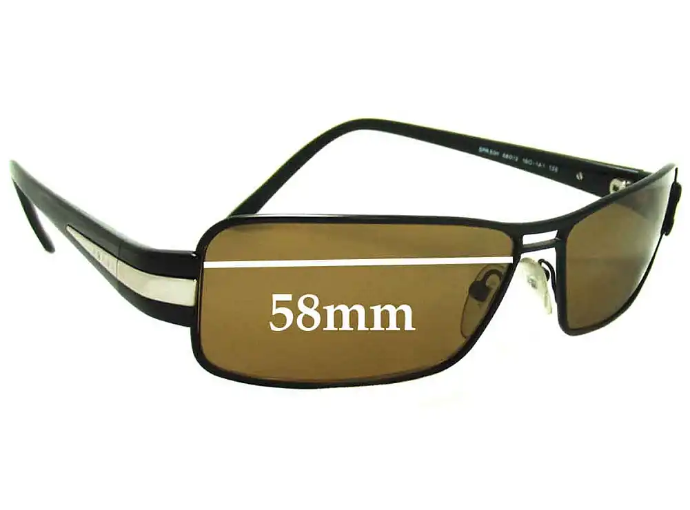 Sunglass Fix Replacement Lenses for Prada SPR50H - 58mm Wide Sunglass Fix Replacement Lenses for Prada SPR50H - 58mm Wide