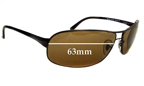 Sunglass Fix Replacement Lenses for Ray-Ban RB3343 Sidestreet - 63mm Wide Ray-Ban RB3343 Sidestreet Replacement Lenses 63mm wide