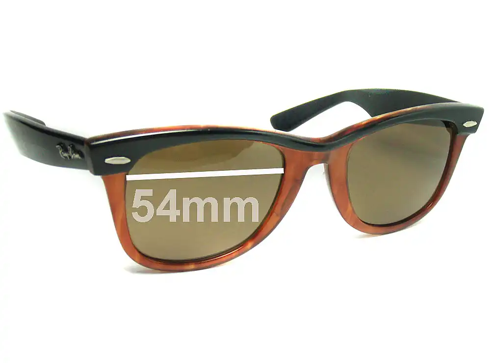 Sunglass Fix Replacement Lenses for Ray-Ban B&L Wayfarer USA - 54mm Wide Sunglass Fix Replacement Lenses for Ray-Ban B&L Wayfarer USA - 54mm Wide