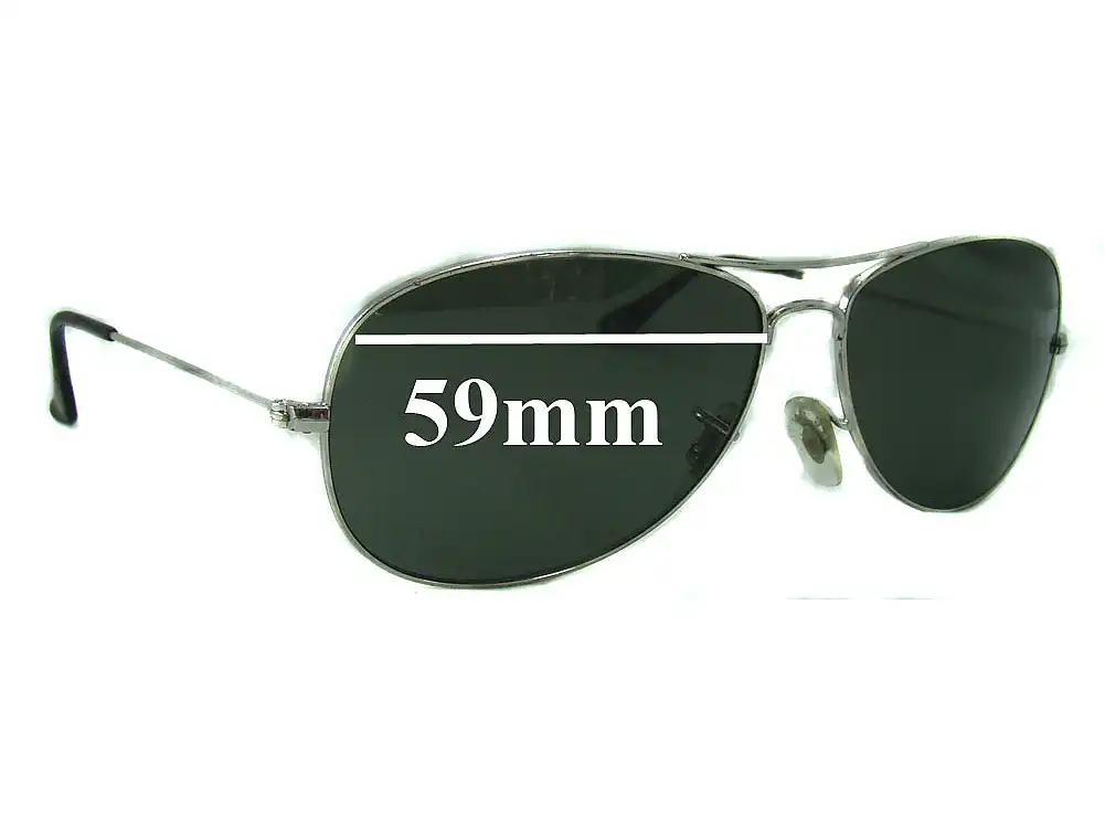 Sunglass Fix Replacement Lenses for Ray-Ban RB3362 Cockpit - 59mm Wide Sunglass Fix Replacement Lenses for Ray-Ban RB3362 Cockpit - 59mm Wide