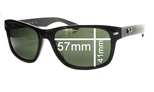 Sunglass Fix Replacement Lenses for Ray Ban RB2140 Wayfarer - 57mm Wide Ray Ban RB2140 Wayfarer Replacement Lenses 57mm wide