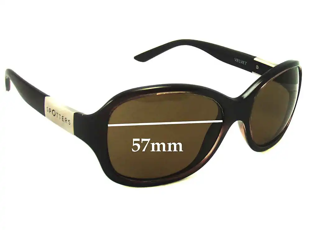 Sunglass Fix Replacement Lenses for Spotters Velvet - 57mm Wide Sunglass Fix Replacement Lenses for Spotters Velvet - 57mm Wide