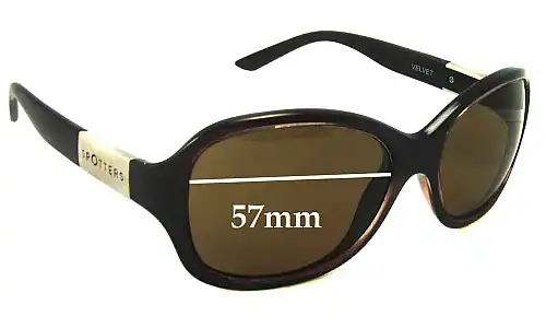 Sunglass Fix Replacement Lenses for Spotters Velvet - 57mm Wide Sunglass Fix Replacement Lenses for Spotters Velvet - 57mm Wide