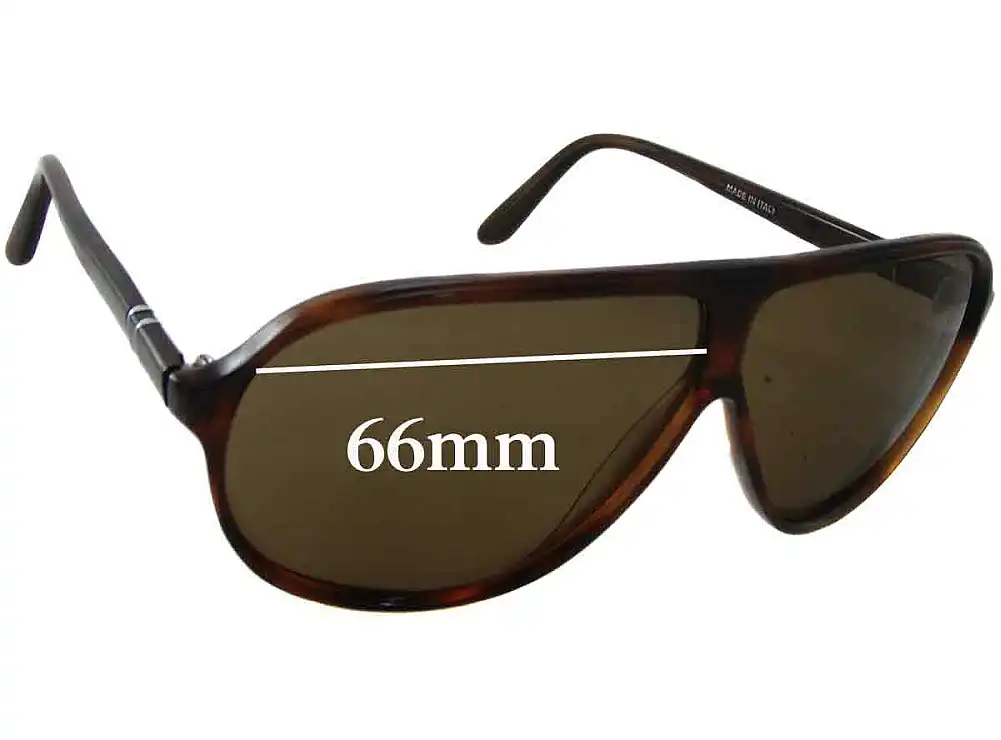 Sunglass Fix Replacement Lenses for Persol Ratti Maflecto - 66mm Wide Sunglass Fix Replacement Lenses for Persol Ratti Maflecto - 66mm Wide