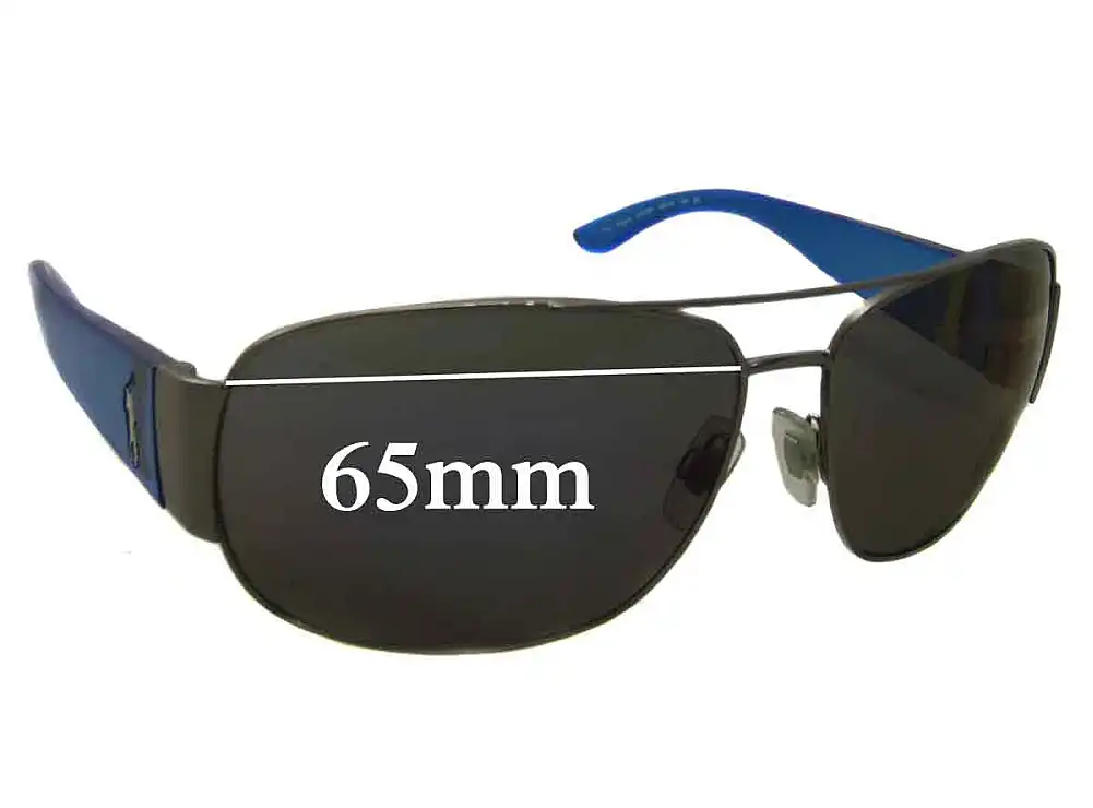 Sunglass Fix Replacement Lenses for Polo RA 3063 - 65mm Wide Sunglass Fix Replacement Lenses for Polo RA 3063 - 65mm Wide