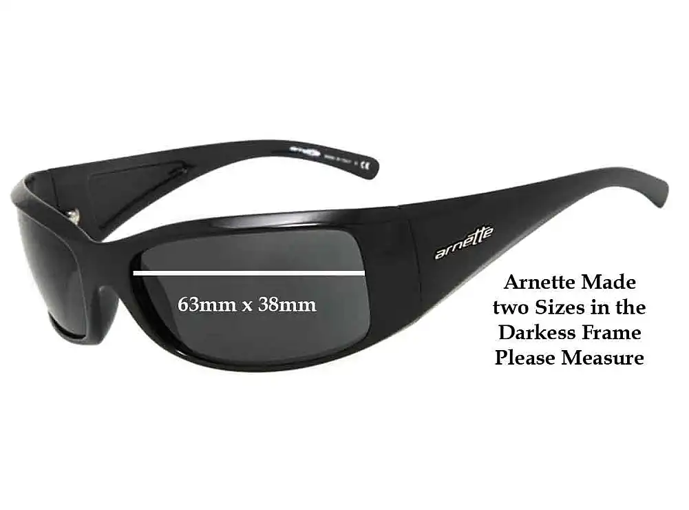 Sunglass Fix Replacement Lenses for Arnette Darkness AN4121 - 63mm Wide Sunglass Fix Replacement Lenses for Arnette Darkness AN4121 - 63mm Wide