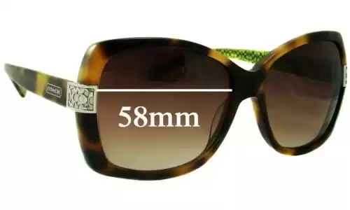 Sunglass Fix Replacement Lenses for Coach HC8004 Harper - 58mm Wide Sunglass Fix Replacement Lenses for Coach HC8004 Harper - 58mm Wide