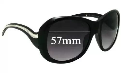 Sunglass Fix Replacement Lenses for Prada SPR09L & PR09LS - 57mm Wide Prada SPR09L & PR09LS Replacement Lenses 57mm wide
