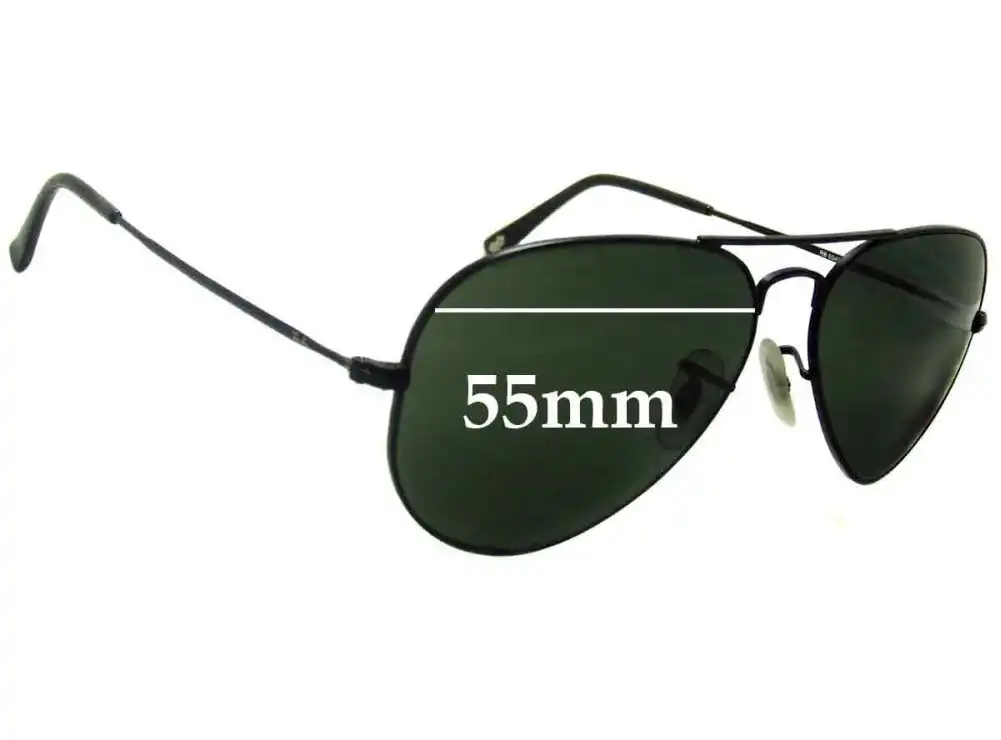 Sunglass Fix Replacement Lenses for Ray-Ban RB6049 Aviator - 55mm Wide Sunglass Fix Replacement Lenses for Ray-Ban RB6049 Aviator - 55mm Wide