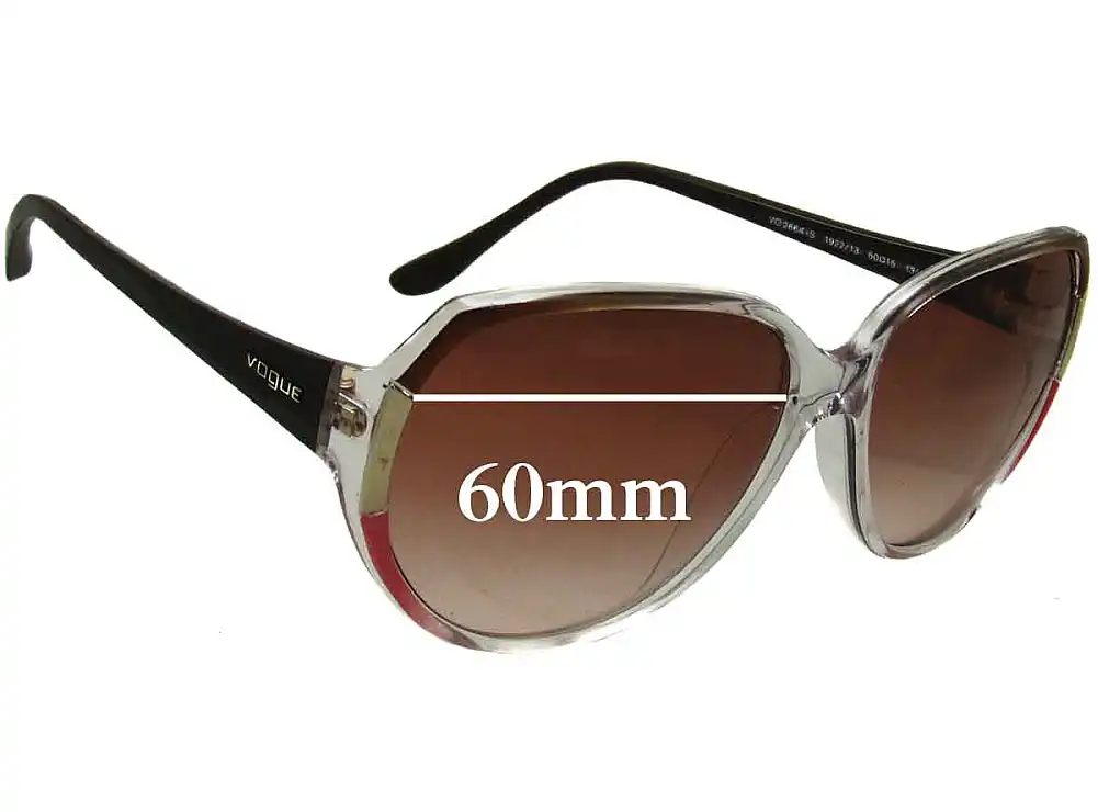 Sunglass Fix Replacement Lenses for Vogue VO2664-S - 60mm Wide Sunglass Fix Replacement Lenses for Vogue VO2664-S - 60mm Wide