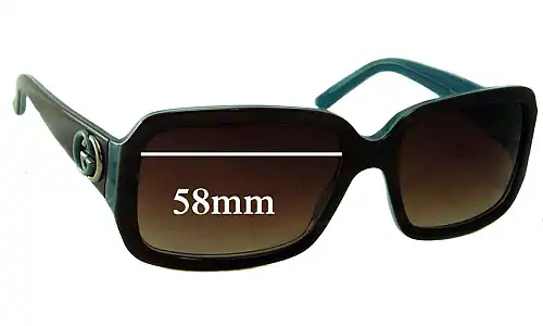 Sunglass Fix Replacement Lenses for Gucci GG3159/S - 58mm Wide Sunglass Fix Replacement Lenses for Gucci GG3159/S - 58mm Wide