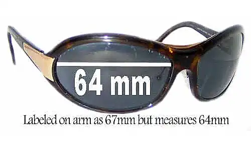 Sunglass Fix Replacement Lenses for Prada SPR10G - 64mm Wide Sunglass Fix Replacement Lenses for Prada SPR10G - 64mm Wide