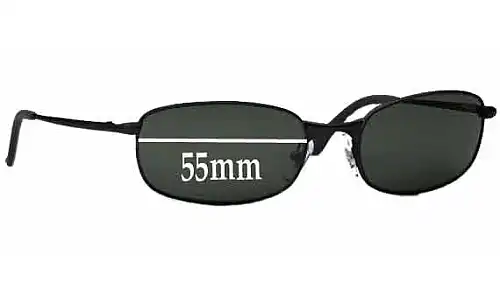Sunglass Fix Replacement Lenses for Ray-Ban Sleek RB3162 - 55mm Wide Ray-Ban Sleek RB3162 Replacement Lenses 55mm wide
