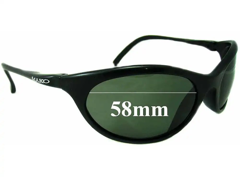 Sunglass Fix Replacement Lenses for Mako Warrior 9332 - 58mm Wide Sunglass Fix Replacement Lenses for Mako Warrior 9332 - 58mm Wide