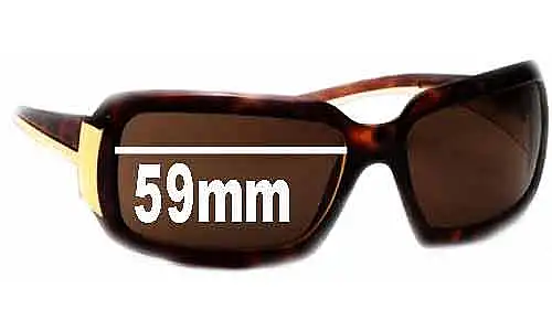 Sunglass Fix Replacement Lenses for Prada SPR01H & PR01HS - 59mm Wide Prada SPR01H & PR01HS Replacement Lenses 59mm wide