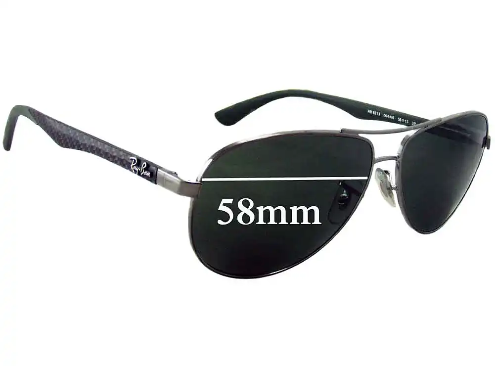 Sunglass Fix Replacement Lenses for Ray-Ban RB8313 Tech - 58mm Wide Sunglass Fix Replacement Lenses for Ray-Ban RB8313 Tech - 58mm Wide